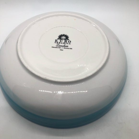 Euro Ceramica Zanzibar 8.5” Pasta Bowl Dinner Floral Roses Ceramic REPLACEMENT - Picture 7 of 12